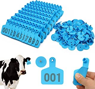 Photo 1 of 001-200 Livestock Ear Tag Cattle Pig Ear Tag Plastic Ear Tags Livestock Identification for Earring for Calves Sheep Cattle