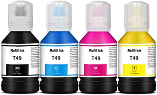 Photo 1 of KSUMEI 4×140ml T49 Refill Ink Bottle Replacement T49H1/T49H2/T49H3/T49H4 for SureColor SC-T3170x Printer