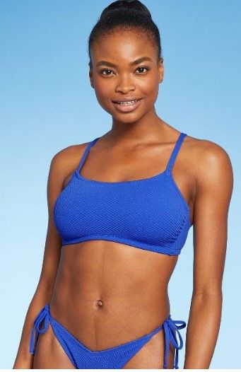 Photo 1 of Juniors' Textured Bralette Bikini Top - Xhilaration™

