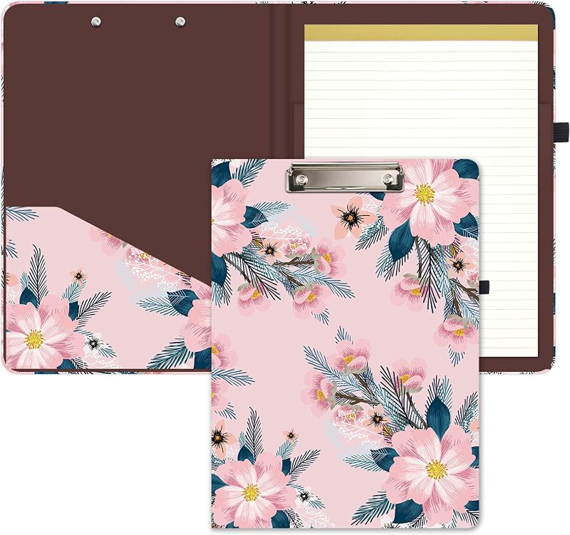 Photo 1 of *Butterflies Clipboard Folio with Refillable Lined Notepad and Interior Storage Stylish Foldable Clipfolio for Office - Butterflies