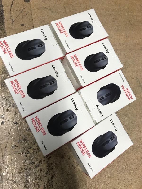 Photo 1 of 7 Pack Bundle Computer Ergonomic Mouse 2.4G Laptop Mouse, USB Mouse, 5 Adjustable DPI Cordless Mouse with 6-Button