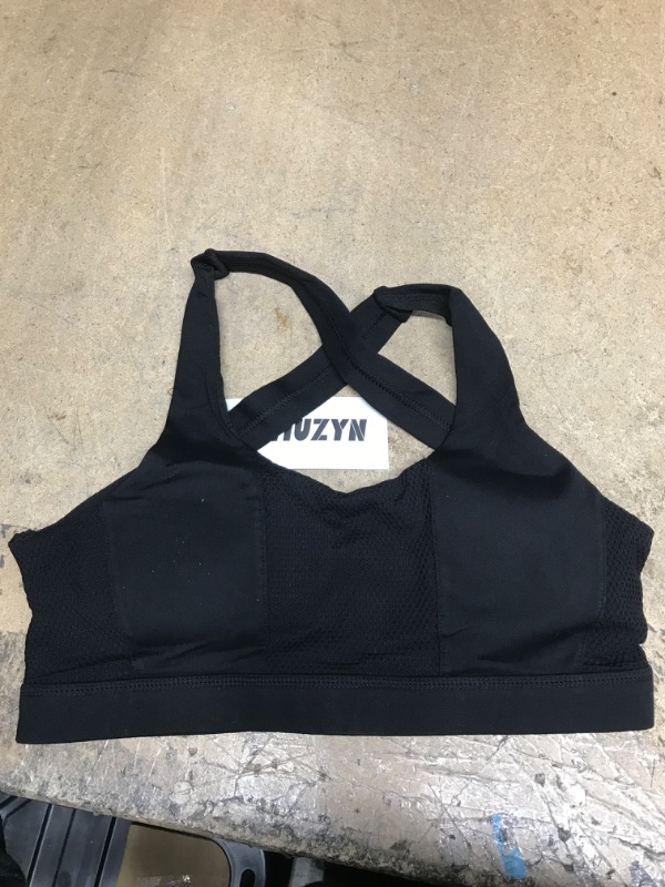 Photo 2 of *Black IMUZYN Sports Bra for Women Criss Cross Back High Impact Strappy Sports Bras Padded Yoga Bra with Removable Cups
