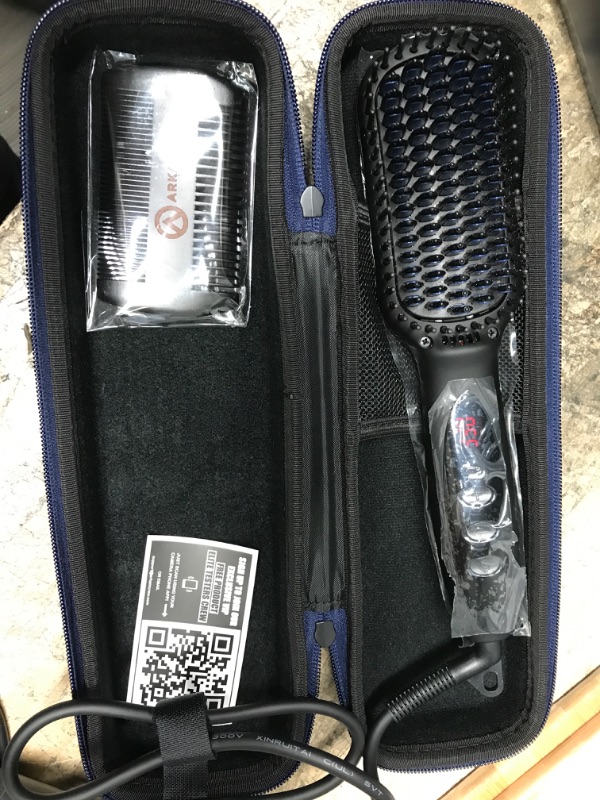 Photo 2 of Arkam Beard Straightener for Men -Premium Heated Beard Brush Kit w/ Anti-Scald Feature, Dual Action Hair Comb and Hard Shell Travel Case for Medium to Long Beards - Costume and Grooming Gifts for Men