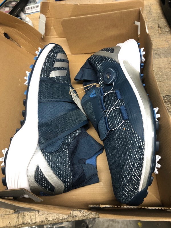 Photo 2 of adidas Men's Zg21 Motion Primegreen Boa Mid Cut Golf Shoes 11.5 Crew Navy/Silver/Footwear White