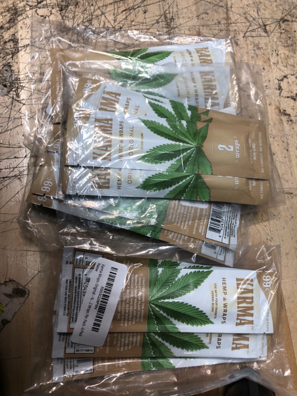 Photo 1 of 24 PACK**KARMA NATURAL HEMP WRAPS, ORIGINAL 2 WRAPS PER PACK 
