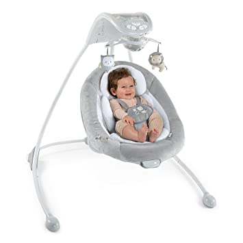 Photo 1 of ***PARTS ONLY*** Ingenuity InLighten Baby Swing - Cool Mesh Fabric, Vibrations, Swivel Infant Seat, Nature Sounds, Light Up Motorized Mobile - Braden -MINOR SIGNS OF USE AND UNABLE TO TEST-