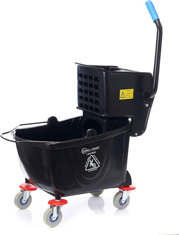 Photo 1 of **OPENED**
Simpli-Magic 79200 Mop Bucket with Wringer, Black
