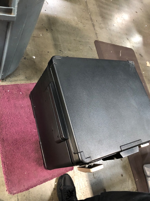 Photo 1 of **left lock is broken**missing key**
Lewis Hyman 1112 Honeywell Safe Box, Black
