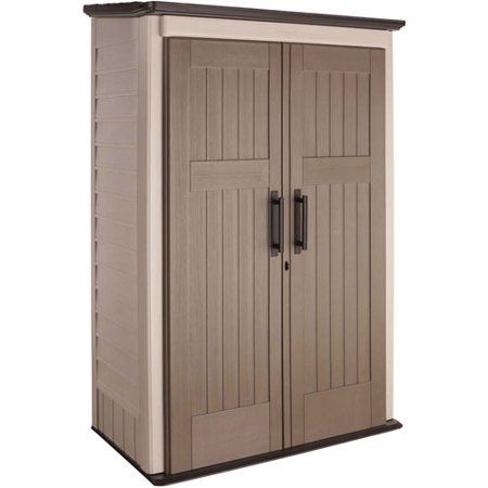 Photo 1 of **used- missing hardware**
Rubbermaid 81 X 4.2 Ft. Plastic Storage Shed, Beige and Brown (1233622)
