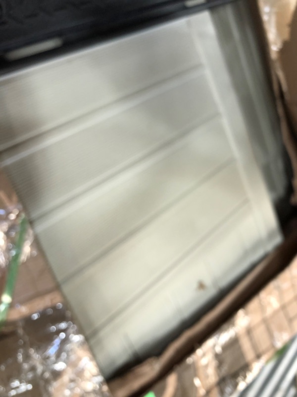 Photo 1 of **used- missing hardware**
Rubbermaid 81 X 4.2 Ft. Plastic Storage Shed, Beige and Brown (1233622)
