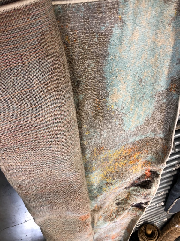 Photo 1 of **used - needs cleaning** 
JONATHAN Y Contemporary POP Modern Abstract Vintage Rug, Orange, 8X10 Ft
