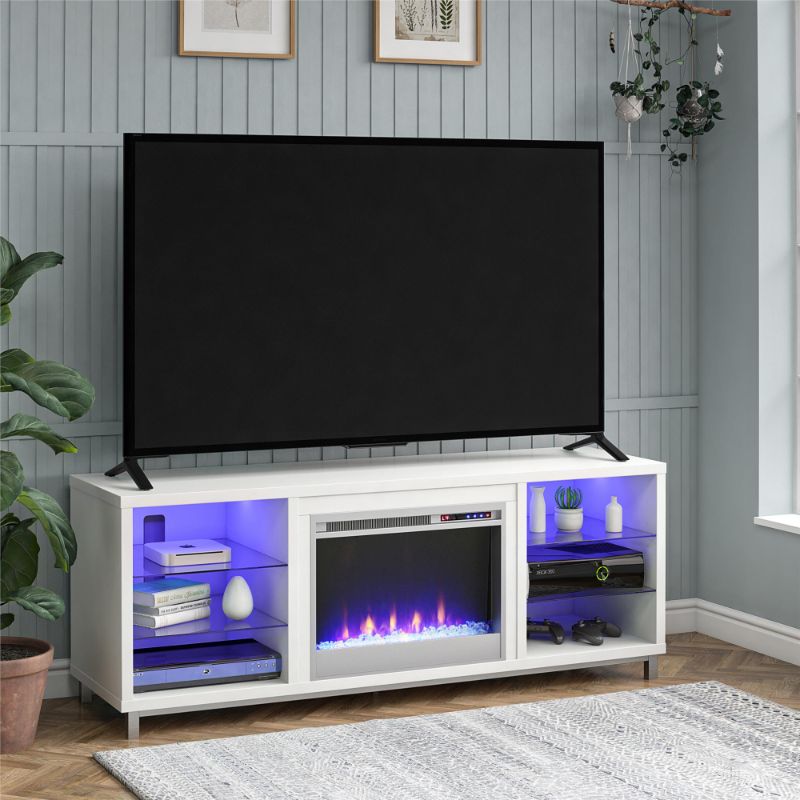 Photo 1 of **DAMAGED WOOD-OPENED-LOOSE PARTS**
Lumina Fireplace TV Stand for TVs up to 70 Inch with 7 Color LED Lights
