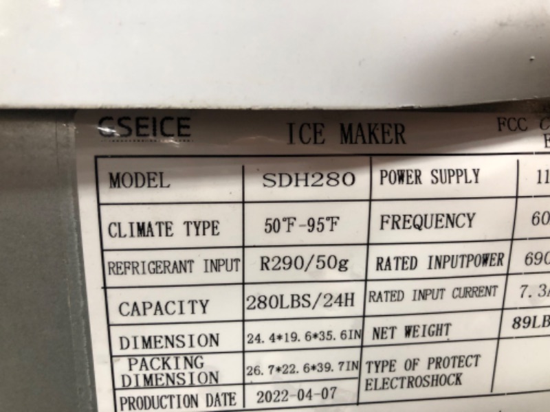 Photo 2 of ***PARTS ONLY*** GSEICE ICE MAKER 