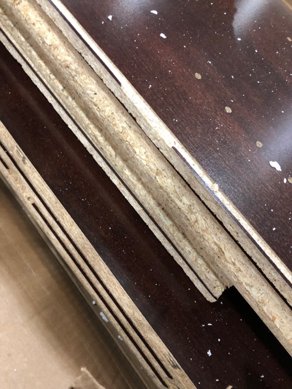 Photo 1 of **DAMAGED WOOD- MISSING HARDWARE**
Cherry 5-Shelf Bookcase - Storage
