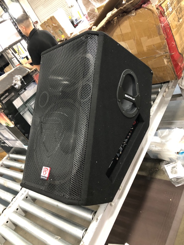 Photo 5 of **NOT FUNCTIONAL** AND DAMAGED**
Rockville RSM15A 15" 1400 Watt 2-Way Powered Active Stage Floor Monitor Speaker
