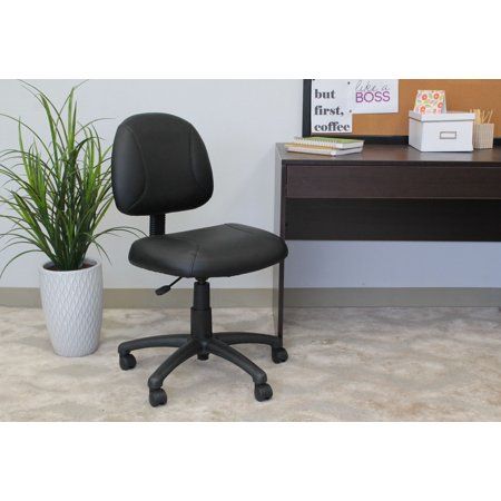 Photo 1 of B305 35" Posture Chair with Thick Padded Seat and Back Waterfall Seat Adjustable Back Depth Seat Height Adjustment and 5 Star Nylon Base in
