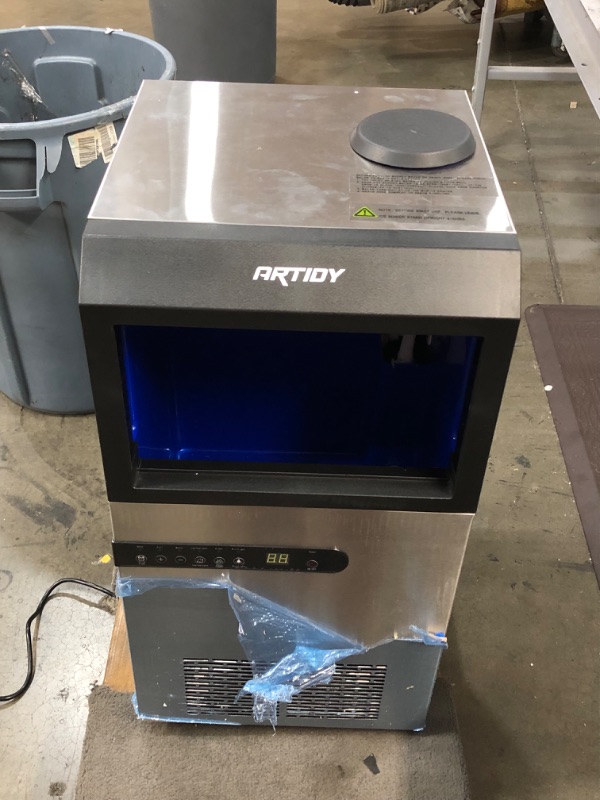Photo 11 of **DAMAGED**
Artidy Commercial Ice Maker Machine, 100LBS/24H Clear Square Ice Cube,33LBS Ice Storage Capacity with Auto Clean and LED Temperature Display for Home,Restaurant,Bar,Coffee Shop,Kitchen