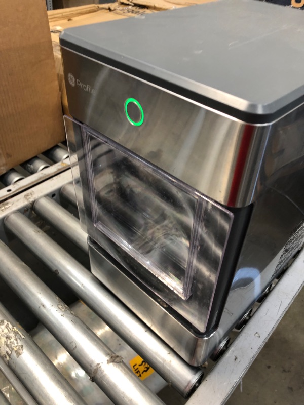 Photo 7 of **USED-DAMAGED-LOOSE PARTS**
GE Profile Opal | Countertop Nugget Ice Maker with Side Tank | Portable Ice Machine Makes up to 24 lbs. of Ice Per Day | Stainless Steel Finish
