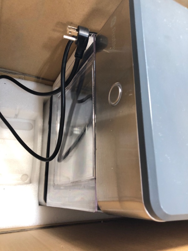 Photo 4 of **USED-DENTED**
GE Profile Opal | Countertop Nugget Ice Maker with Side Tank | Portable Ice Machine Makes up to 24 Lbs. of Ice per Day | Stainless Steel Finish
