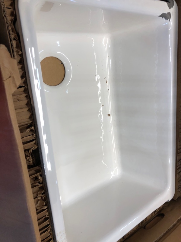 Photo 3 of **DAMAGED-VIEW PHOTOS FOR DETAIL*
Whitehaven Collection K-6487-0 29.69" X 21.56" X 9.63" Undermounted Single Bowl Farmhouse Kitchen Sink in
