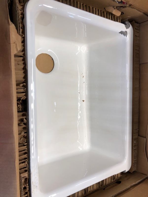 Photo 2 of **DAMAGED-VIEW PHOTOS FOR DETAIL*
Whitehaven Collection K-6487-0 29.69" X 21.56" X 9.63" Undermounted Single Bowl Farmhouse Kitchen Sink in
