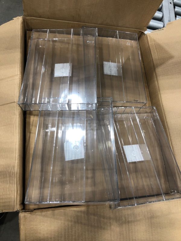 Photo 1 of 11"x 8" Clear Acrylic Shelf Organizers 4 pack 