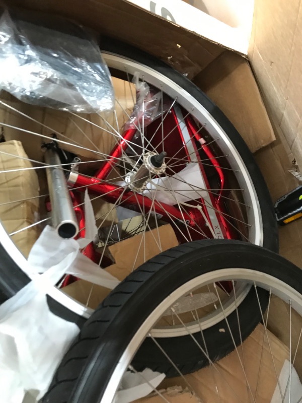 Photo 5 of **USED-LOOSE HARDWARE**
Schwinn Meridian Deluxe Adult Trike, Three Wheel Cruiser Bike, 3-Speed, 26-Inch Wheels, Cargo Basket, Red
