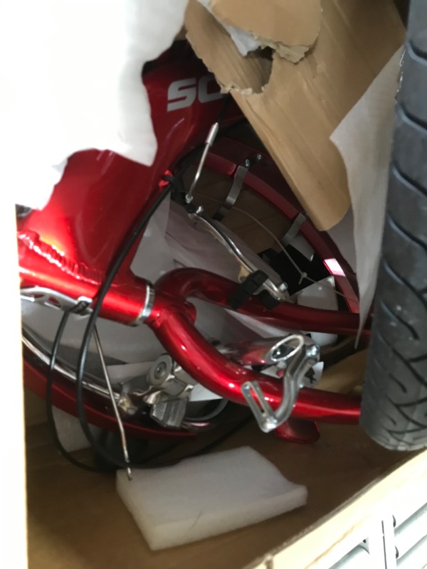 Photo 2 of **USED-LOOSE HARDWARE**
Schwinn Meridian Deluxe Adult Trike, Three Wheel Cruiser Bike, 3-Speed, 26-Inch Wheels, Cargo Basket, Red
