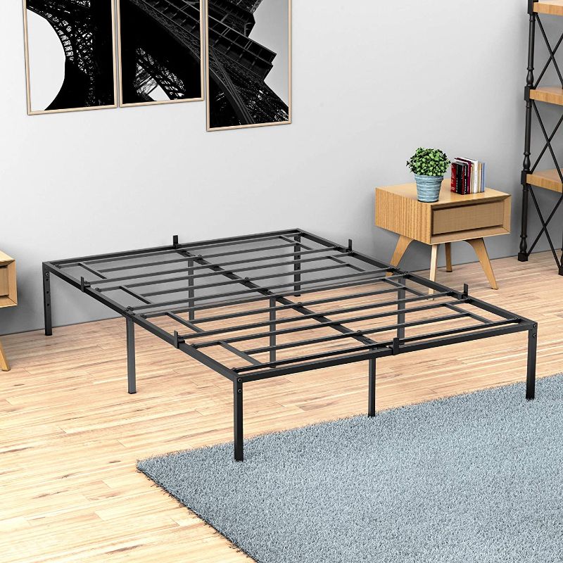 Photo 1 of **54 X 75"
IDEALHOUSE Full Metal Platform Bed Frame with Sturdy Steel Bed Slats,Mattress Foundation No Box Spring Needed Large Storage Space Easy to Assemble Non-Shaking and Non-Noise Black, C80