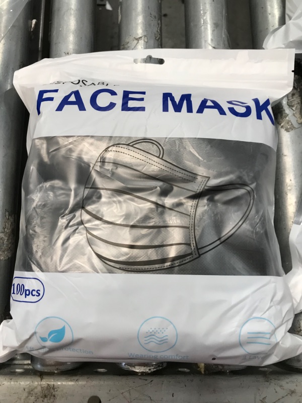 Photo 2 of 11-PACK
100Pcs Disposable Face Masks, Black Face Mask, 3 Ply Disposable Mask
