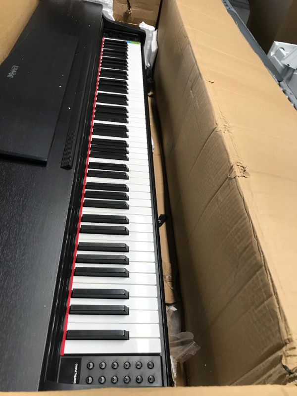 Photo 5 of **UNABLE TO TEST-MISSING CORRECT CORD**
Donner Digital Piano 88 Key Weighted, DDP-100S Graded Hammer-Action Piano Keyboard for Beginner Professional, Home Upright Piano Bundle with Piano Single Bench, 200 Sounds, 200 Rhythms, 100 Demo