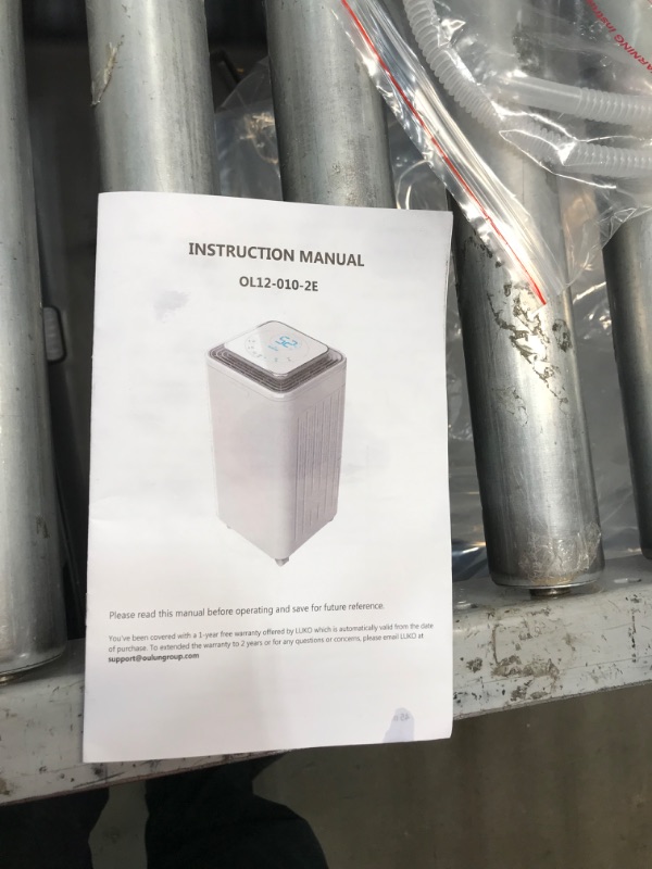 Photo 6 of **MISSING 1 WHEEL- USED-**
LUKO 2000 Sq. Ft Dehumidifiers for Large Room and Basements, 30 Pints Dehumidifier with Drain Hose, Auto or Manual Drainage, 0.528 Gallon Water Tank, Auto Defrost, Dry Clothes Function, 24H Timer (white)
