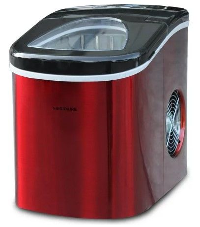 Photo 1 of **USED-MINOR DAMAGE**
Frigidaire Countertop Ice Maker - Red
