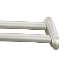 Photo 1 of **USED-LOOSE HARDWARE**
Moen 60 Adjustable Curved Shower Curtain Rod Stainless Steel in Gray, Size 1.0 H X 59.0 W X 2.8 D in | Wayfair DN2141BN
