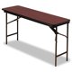 Photo 1 of *MINOR WOOD DAMAGE**
Premium Wood Laminate Folding Table, Rectangular, 60w X 18d X 29h, Mahogany
