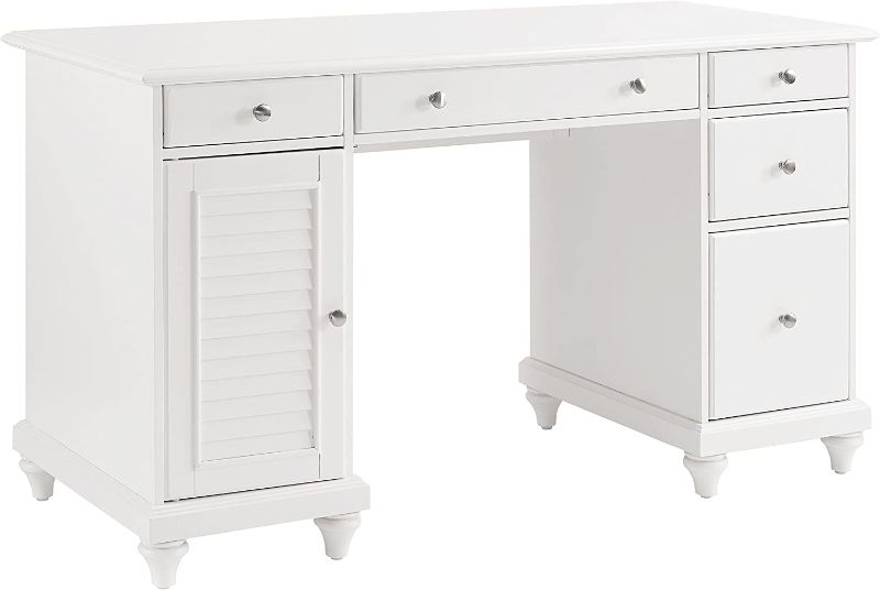 Photo 1 of **used-loose hardware**
Crosley Furniture Palmetto Computer Desk, White

