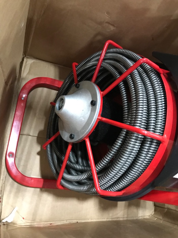 Photo 2 of **NOT IN CORRECT BOX**
75' x 1/2" Drain Cleaner 250 W Drain Cleaning Machine Sewer Clog w/ Cutters
