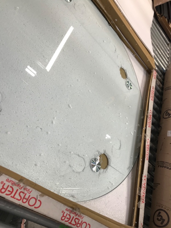 Photo 1 of **GLASS ONLY**
Chanel Round Dining Table Brass and Clear Box 1
