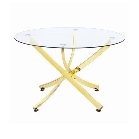 Photo 1 of **GLASS ONLY**
Chanel Round Dining Table Brass and Clear Box 1
