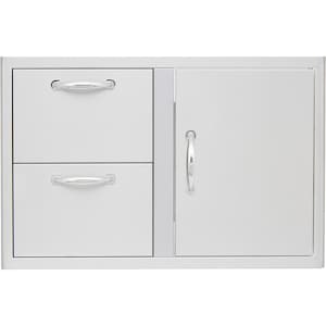 Photo 1 of **damaged-parts only**view photos**
Blaze 32-Inch Access Door & Stainless Steel Double Drawer Combo - BLZ-DDC-R
