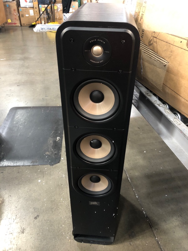 Photo 3 of Polk Signature Elite ES60 Tower Speaker - Hi-Res Audio Certified and Dolby Atmos & DTS:X Compatible, 1" Tweeter & Three 6.5" Woofers, Power Port Technology for Effortless Bass, Stunning Black
