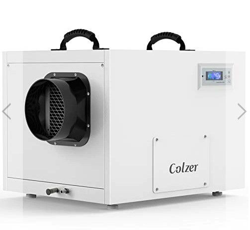 Photo 1 of COLZER CRAWLSPACE COMMERCIAL DEHUMIDIFIER WITH PUMP AND DRAIN HOSE 145 PINTS/DAY (SATURATION) 70 PINTS/DAY (AHAM) HUMIDITY CONTROL FOR UP TO 6,000 SQ FT BASEMENTS, WATER DAMAGE STORAGE
