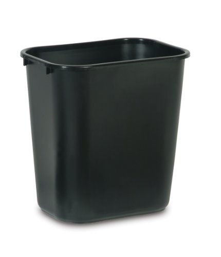 Photo 1 of 12.5 Gal Black Plastic Trash Can
