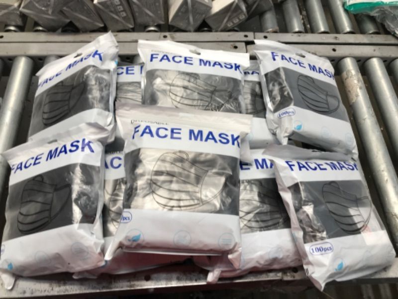 Photo 2 of 100Pcs Disposable Face Masks BUNDLE OF 10 