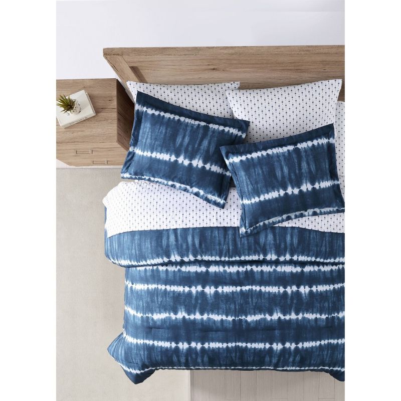 Photo 1 of 7pc Suma Tie Dye Comforter & Sheets Set Navy - Homekind
