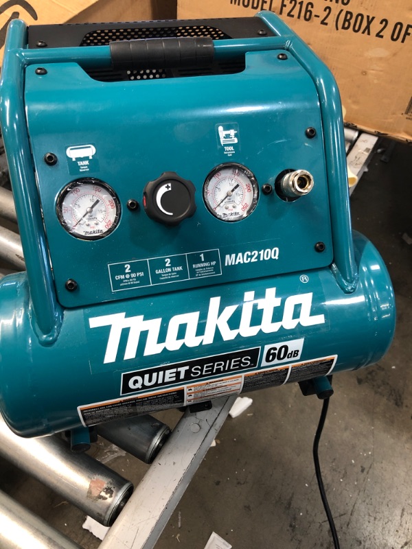 Photo 2 of Makita MAC210Q Quiet Series, 1 HP, 2 Gallon, Oil-Free, Electric Air Compressor
