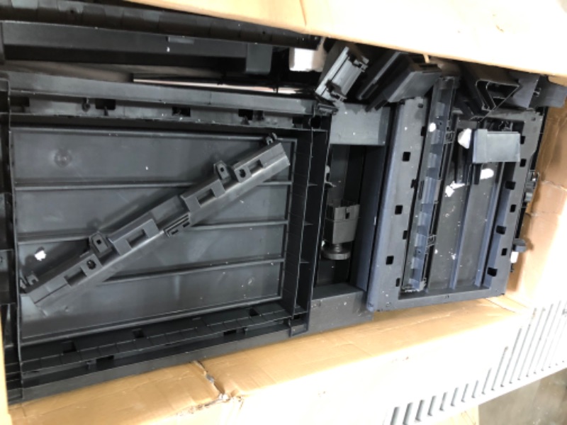 Photo 1 of Keter Unity XL Portable Outdoor Table and Storage Cabinet with Hooks for Grill Accessories-Stainless Steel Top for Patio Kitchen Island or Bar Cart, Espresso Brown
