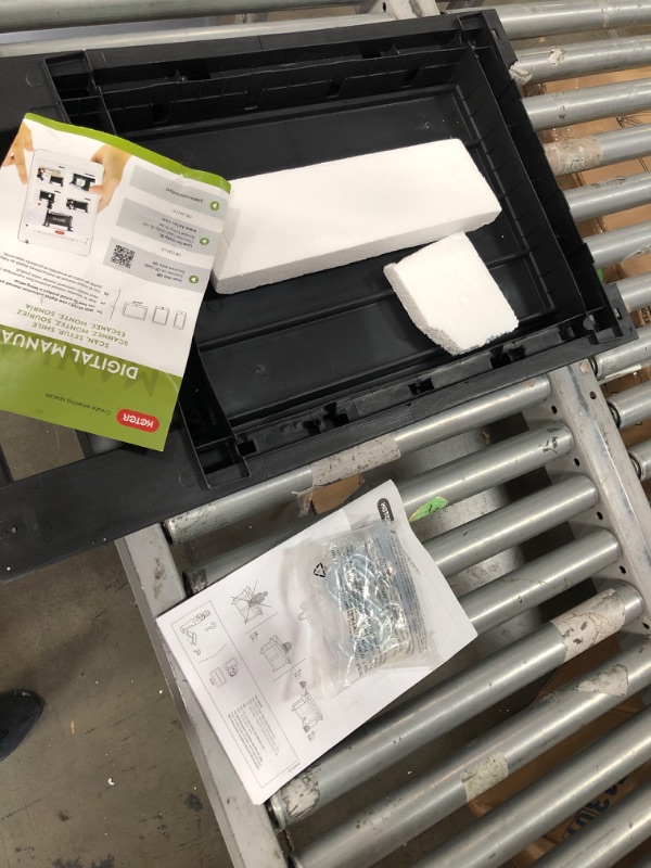 Photo 3 of Keter Unity XL Portable Outdoor Table and Storage Cabinet with Hooks for Grill Accessories-Stainless Steel Top for Patio Kitchen Island or Bar Cart, Espresso Brown
