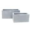 Photo 1 of 
KANTE
31 in. and 23 in. L Slate Gray Lightweight Concrete Modern Low Granite Outdoor Planter (Set of 2)
