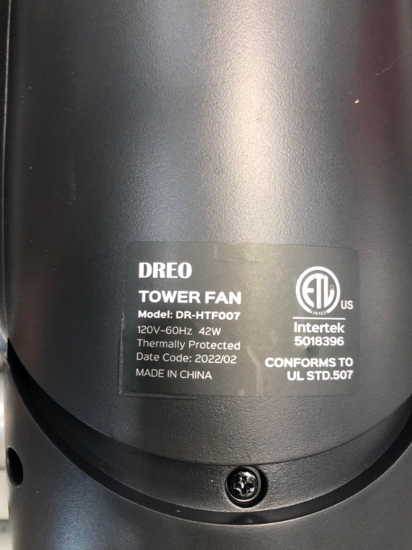 Photo 2 of Dreo 36'' Nomad One Tower Fan with Remote, 24ft/s Velocity Quiet Cooling Fan, 90° Oscillating Fan with 4 Speeds, 4 Modes, 8H Timer, Bladeless Fan, St.
